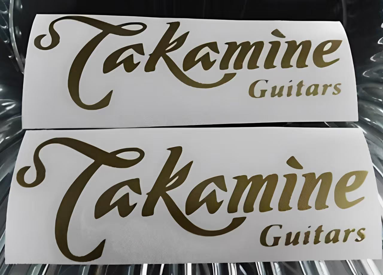2X takamine guitar musique décalques autocollant ,  stickers vinyl