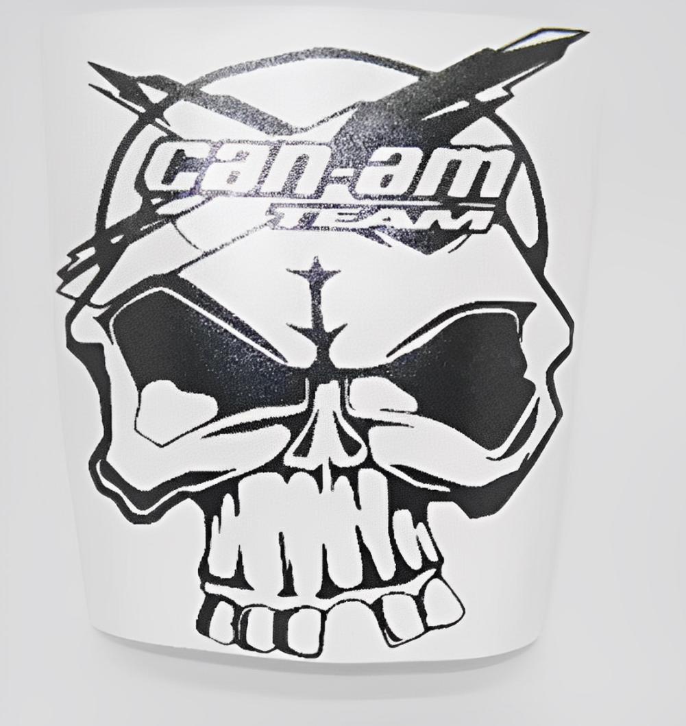 can-am team skull , sport , quad , décalques autocollant ,  stickers vinyl