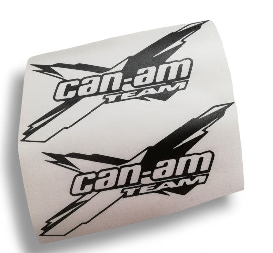 2x can-am team ,quad ,skidoo , sport , décalques autocollant ,  stickers vinyl